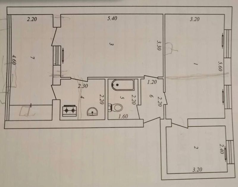 Метро Бий Капитал банк 3/4/5 70м2 за 75.000$