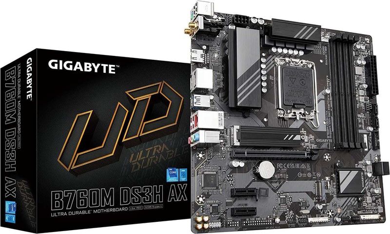 Материнская плата Gigabyte B760M DS3H DDR5 LGA1700 Материнская плата Gigabyte B760M DS3H DDR5 LGA1700