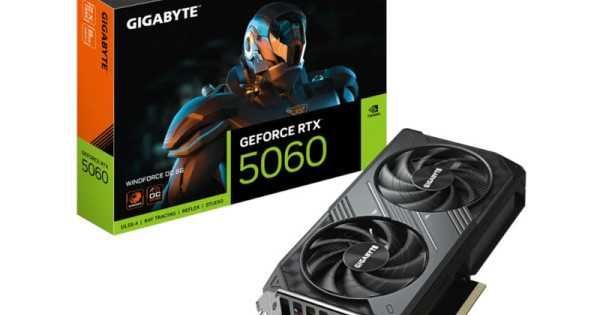 Видеокарта GIGABYTE GeForce RTX 5060 Windforce OC Видеокарта GIGABYTE GeForce RTX 5060 Windforce OC