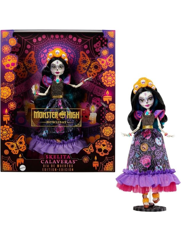 Monster High Doll, Skelita Calaveras Dia De Muertos Collectible with T