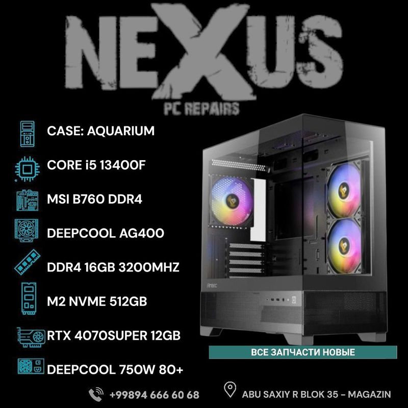 NEW KOMPYUTER Core i5-13400F/DDR4 16gb/ RTX 4070 Super 12gb NEW KOMPYUTER Core i5-13400F/DDR4 16gb/ RTX 4070 Super 12gb