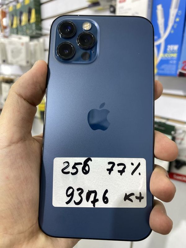 iPhone 12pro, pacific blue, 256GB, 77% iPhone 12pro, pacific blue, 256GB, 77%