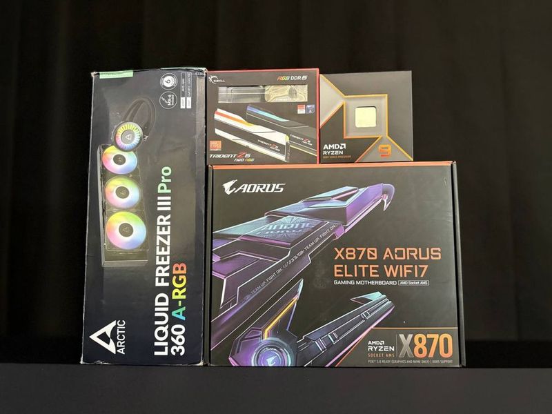 Amd Ryzen 9 9950X +G.Skil RGB 64GB cl30+ Arctic Pro 360+ Gigabyte X870