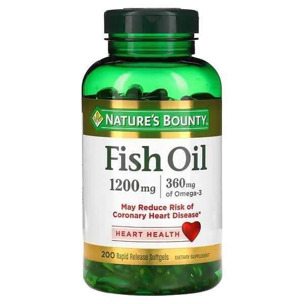 Nature's Bounty, Рыбий жир 1200 мг, 200 капсул. омега-3 1200мг. Nature's Bounty, Рыбий жир 1200 мг, 200 капсул. омега-3 1200мг.