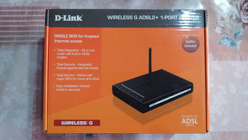 Роутер для интернета D-Link model: DSL-2600U Wireless G ADSL2+ 1 Port