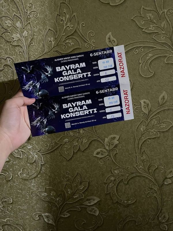 Konsert 2ta bilet sotiladi Konsert 2ta bilet sotiladi
