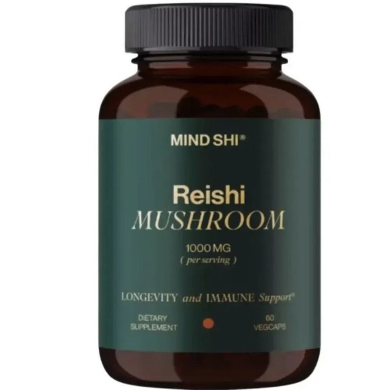 Рейши, Reishi Mushroom 60 веган капсул из Америки Рейши, Reishi Mushroom 60 веган капсул из Америки