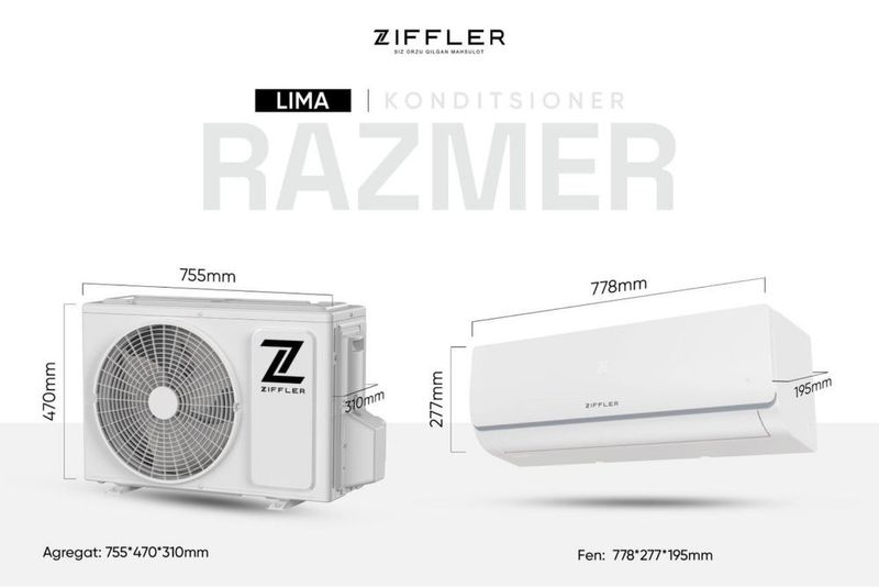 Кондиционер ZIFFLER INVERTER Доставка по городу бесплатная Кондиционер ZIFFLER INVERTER Доставка по городу бесплатная