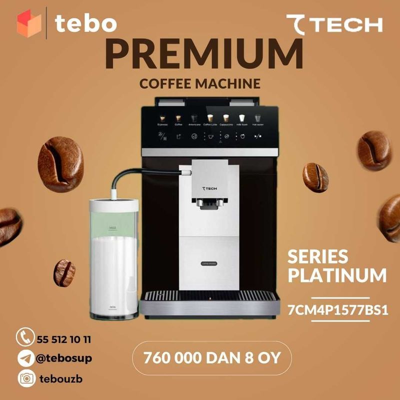 7Tech Premium Coffee Machine 7CM4P1577BS1 Muddatli to'lovga