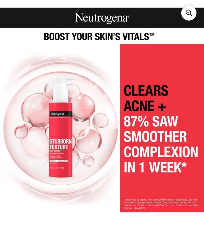 NEUTROGENA — Stubborn Texture Acne Cleanser