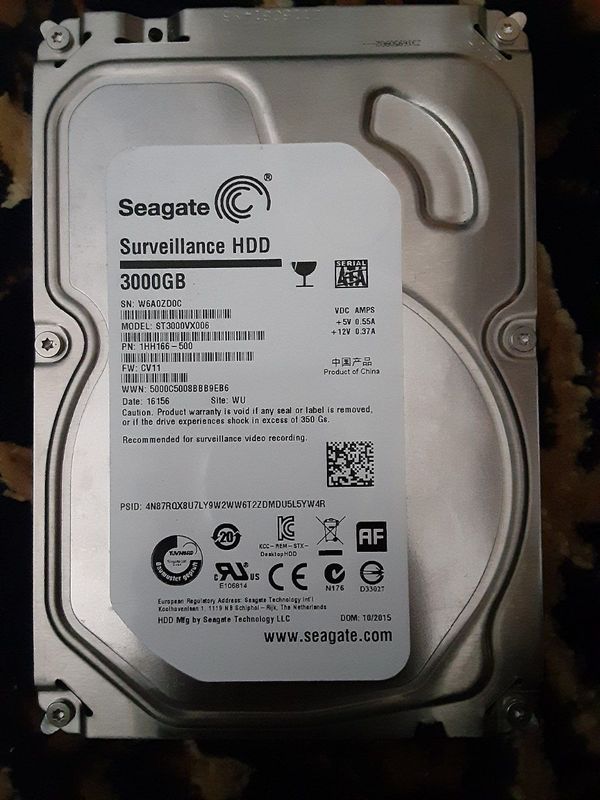 3 terabayt Seagate Surveillance