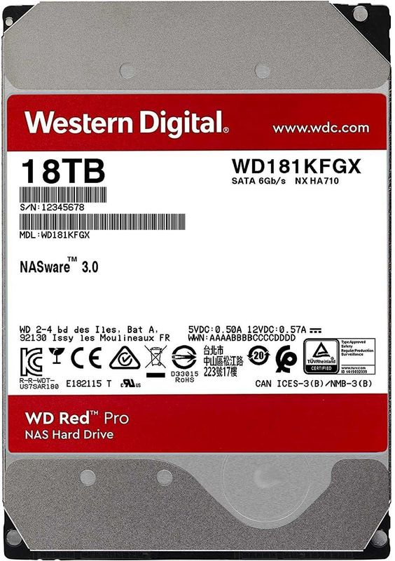 Western Digital 18TB Red Pro NAS Internal Hard Drive 7200 RPM! Новый! Western Digital 18TB Red Pro NAS Internal Hard Drive 7200 RPM! Новый!