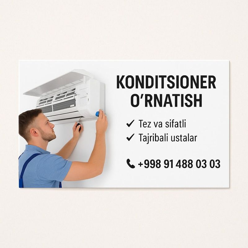 Konditsioner o'rnatish xizmati Konditsioner o'rnatish xizmati