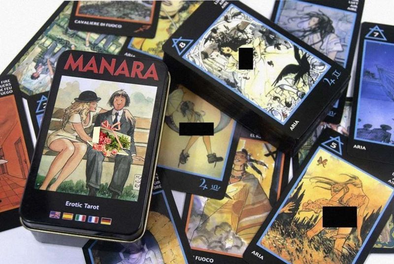 Карты МАК Таро Манара Manara Tarot в железн. боксе Карты МАК Таро Манара Manara Tarot в железн. боксе