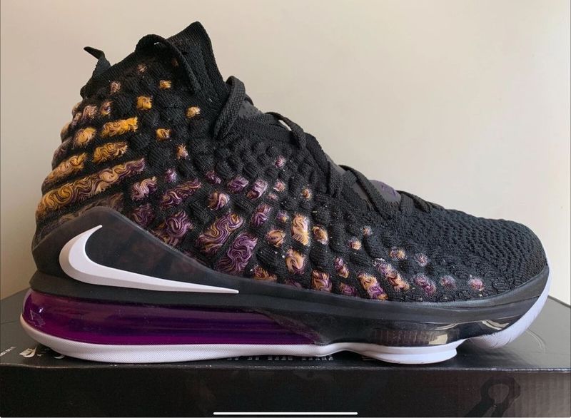 Nike Lebron 17 Lakers оригинал мужские кроссовки баскетбольные кроссы
