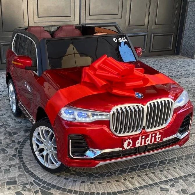 BMW X7 двухместная и большая машина электромобиль для детей 4x4 12V7Ah