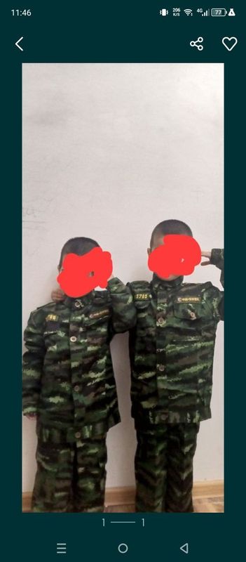 Forma harbiy kiyim bolalarniki yengi Forma harbiy kiyim bolalarniki yengi