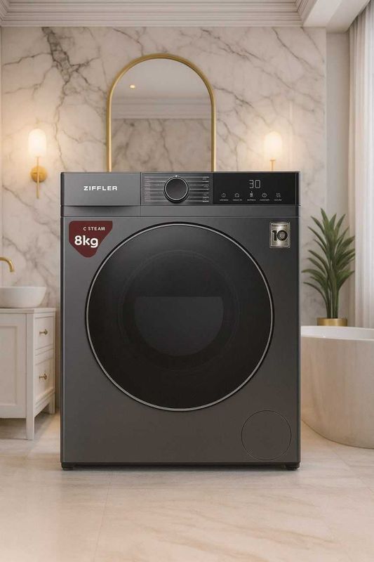 Стиральная машина Ziffler T80-A2DG — 8 кг с паровой стиркой