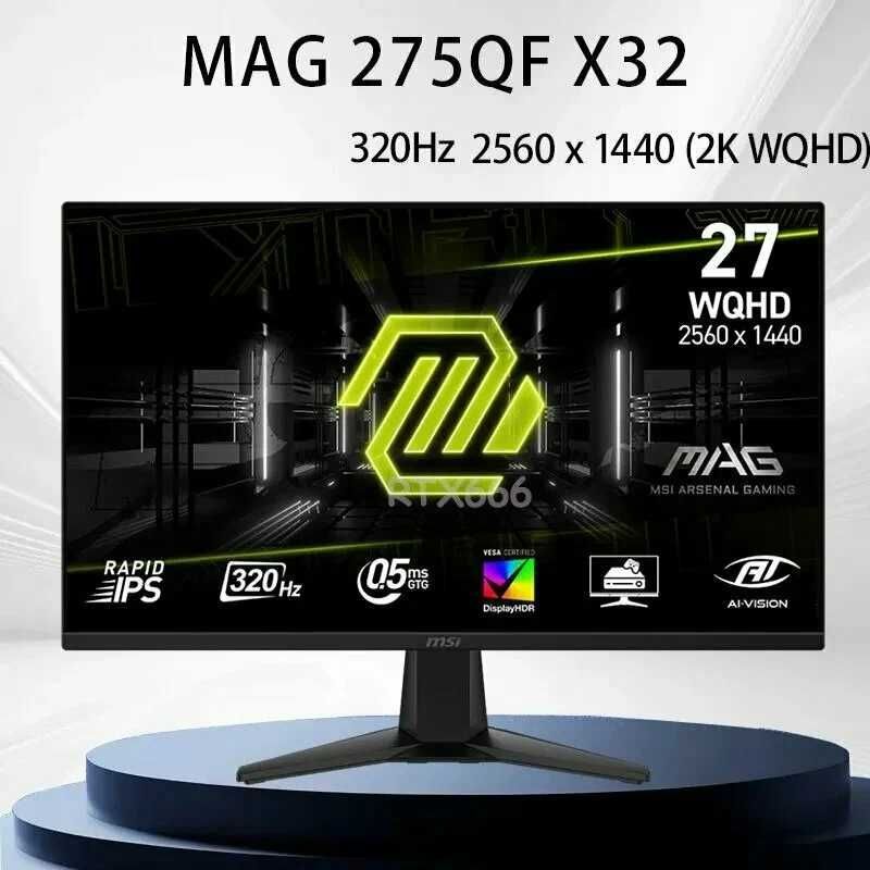 27" Монитор MSI MAG 275QF 2K 320HZ IPS 27" Монитор MSI MAG 275QF 2K 320HZ IPS