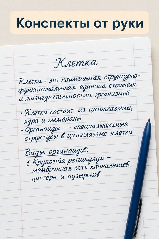 Конспекты от руки Конспекты от руки