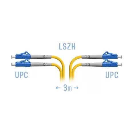 Патч корд оптический LC/UPC — LC/UPC, SM Duplex 3 метра Патч корд оптический LC/UPC — LC/UPC, SM Duplex 3 метра
