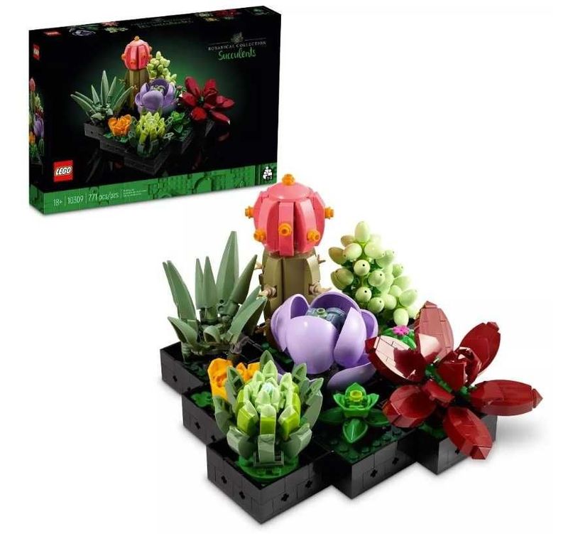 LEGO Icons Botanical Collection Succulents Суккуленты,771 элемент