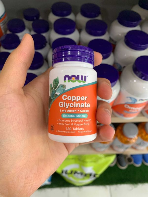 Now Copper Glycinate 3 мг 120 таблеток
