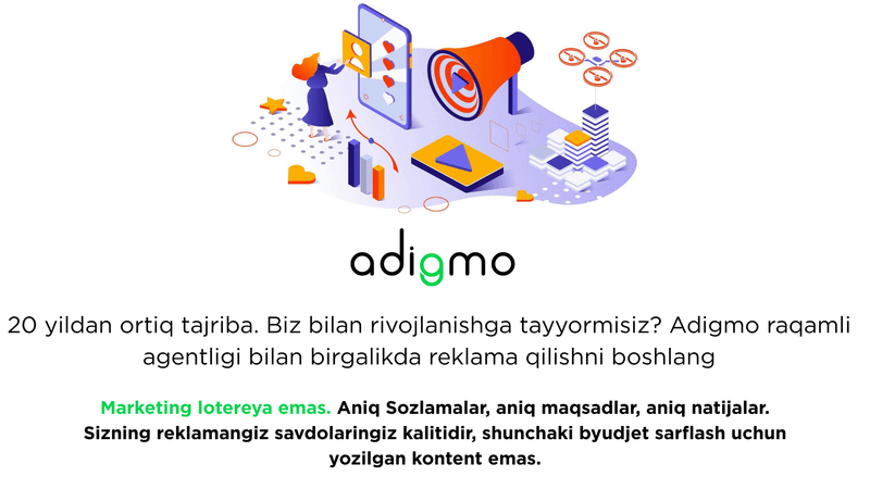 Adigmo Reklama Agenstvasi, SMM, SEO, Google Ads Adigmo Reklama Agenstvasi, SMM, SEO, Google Ads
