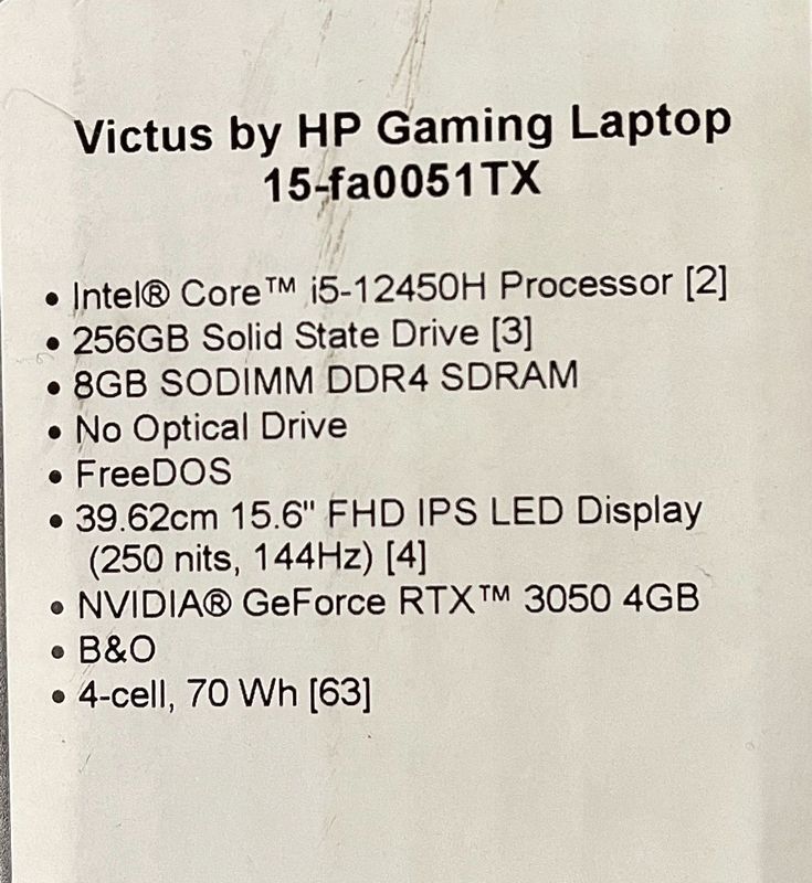 Victus rtx3050 ssd 1 tb operativka 16gb