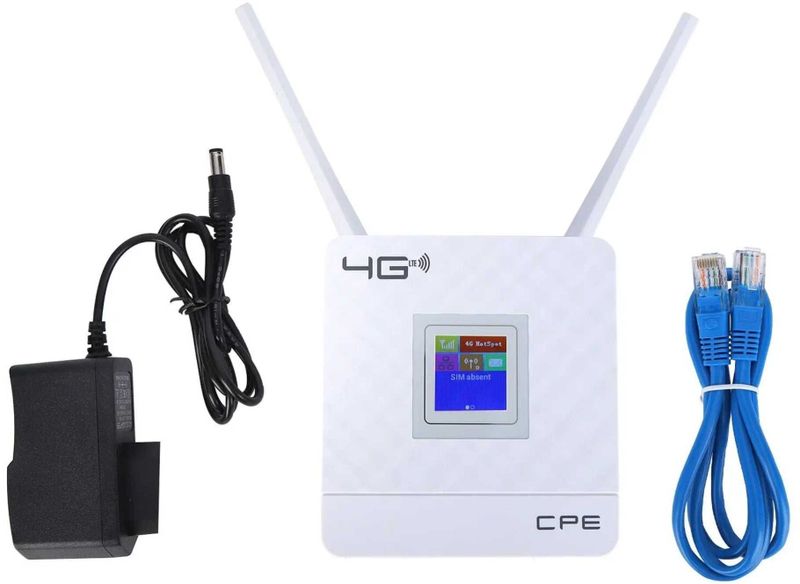 Wi-Fi-роутер с поддержкой сим-карт 4G, LTE, CPE, с двумя антеннами Wi-Fi-роутер с поддержкой сим-карт 4G, LTE, CPE, с двумя антеннами