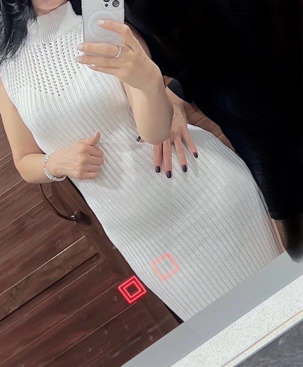 Платье вязанное белое Платье вязанное белое