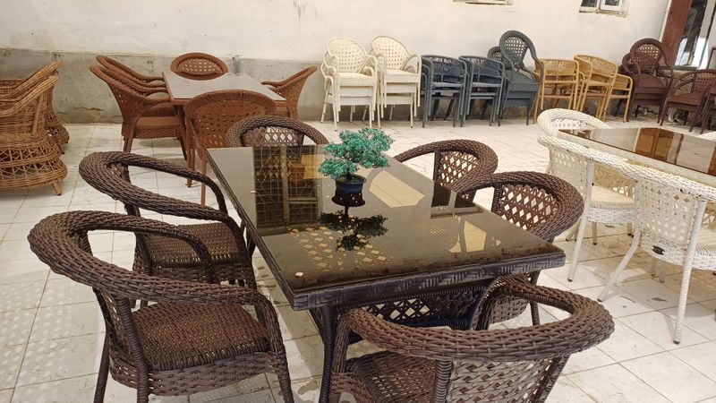 Deco Rotan stol stullari 6kishilik Deco Rotan stol stullari 6kishilik