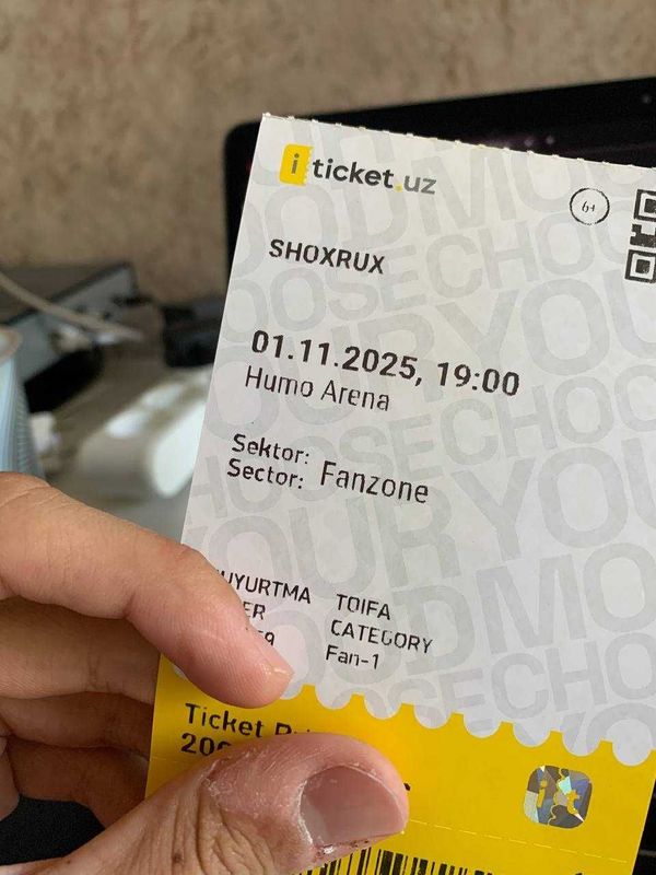 Shoxrux Rep konsertiga bilet Fanzone Shoxrux Rep konsertiga bilet Fanzone