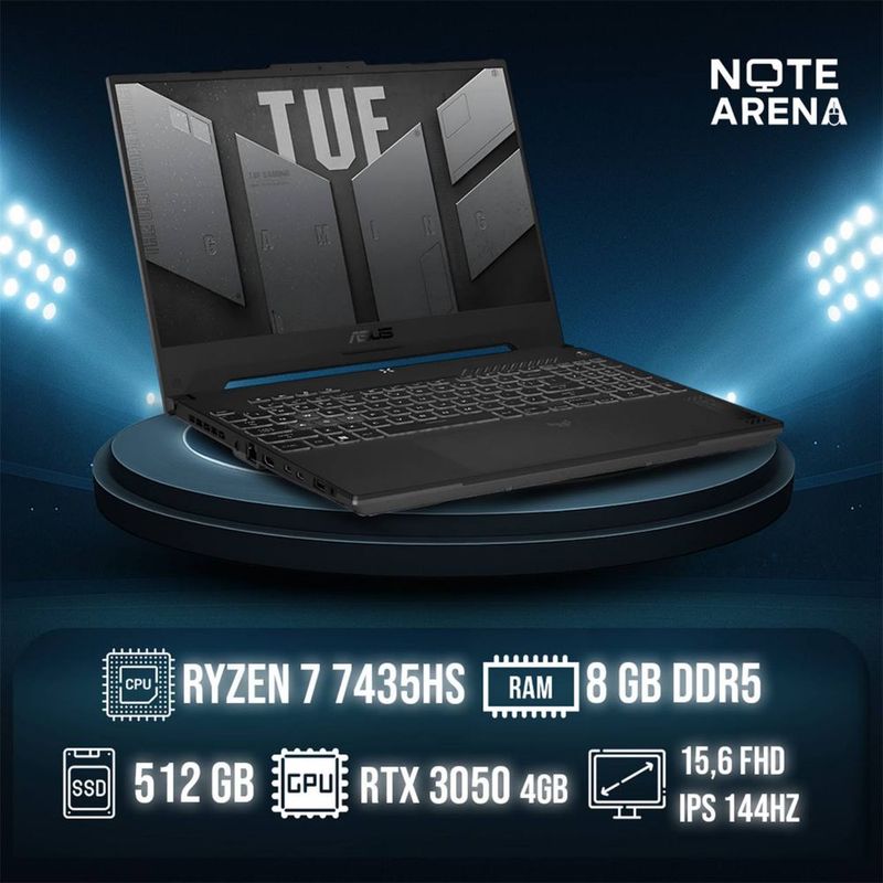 Asus Tuf A15 FA506N Ryzen 7-7435/8GB/512GB/RTX3050/15.6 FHD IPS 144HZ Asus Tuf A15 FA506N Ryzen 7-7435/8GB/512GB/RTX3050/15.6 FHD IPS 144HZ