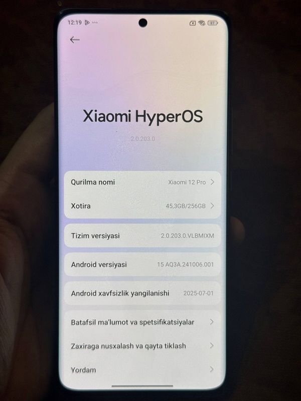 Xiaomi 12 pro 12 RAM, 256 ROM
