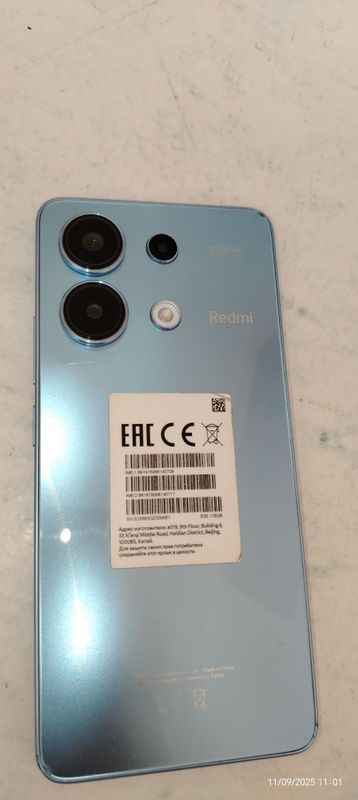 Redmi not 13 Xotira 128/8+4 Kar dak bor Tel ishlashi zor Pubg ga 45fp