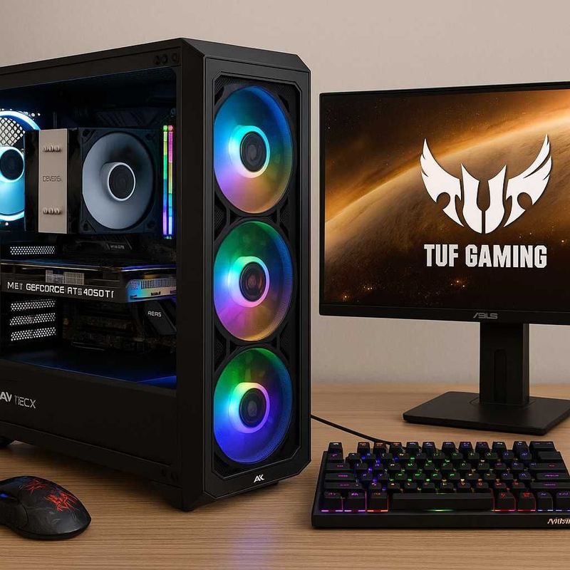 Мощный игровой ПК + Монитор | i5 14600K + RTX 4060 Ti | Почти новый Мощный игровой ПК + Монитор | i5 14600K + RTX 4060 Ti | Почти новый