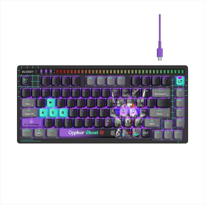 Игровая механическая клавиатура Bloody AT75 CYPHER GHOST Игровая механическая клавиатура Bloody AT75 CYPHER GHOST