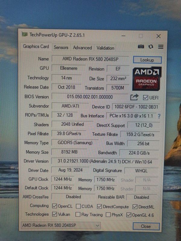 Видео карта RX580 video karta Видео карта RX580 video karta
