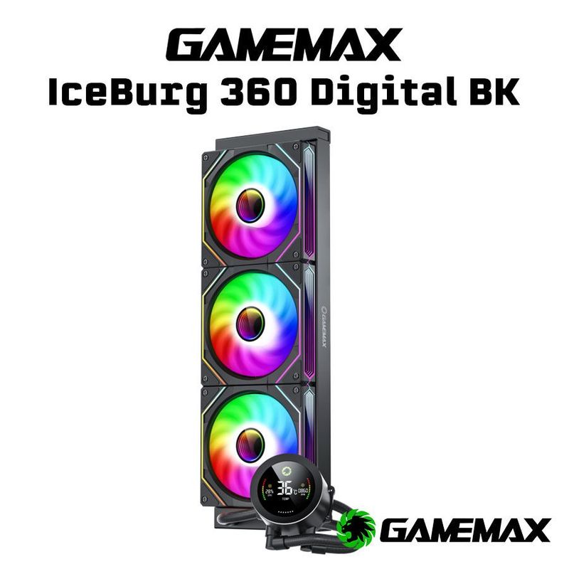 Система жидкостного охлаждения GameMax IceBurg 360 Digital Bk Система жидкостного охлаждения GameMax IceBurg 360 Digital Bk