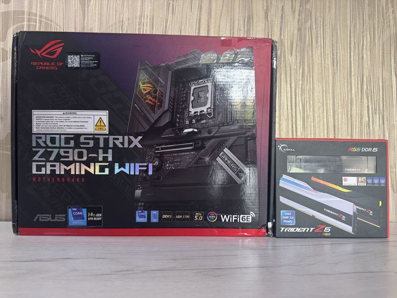 Комплект Asus ROG Z790-H Gaming | G.Skill 2X16GB 6000MHz Комплект Asus ROG Z790-H Gaming | G.Skill 2X16GB 6000MHz
