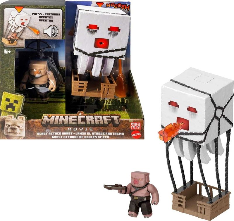 Mattel Minecraft,Гаст,со светом,звуком, пусковой установкой и снарядом