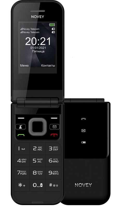 Novey knopkali telefoni flip