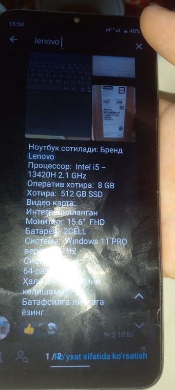 Noutbuk lenowa holati ajoyib Noutbuk lenowa holati ajoyib