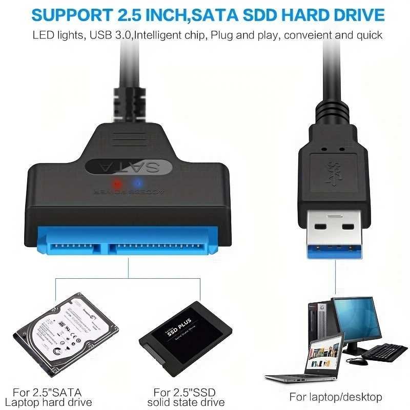 USB to SATA переходник для 2.5 и 3.5 SSD и HDD дисков