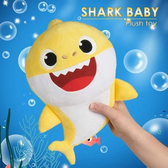 Baby shark tut tu tu игрушка акуленок жёлтый и зелёный в наличии