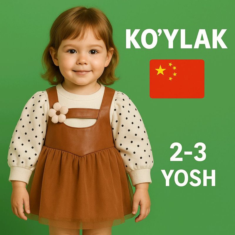 Koylak qizaloqlar uchun koylakcha 2-3 yishga