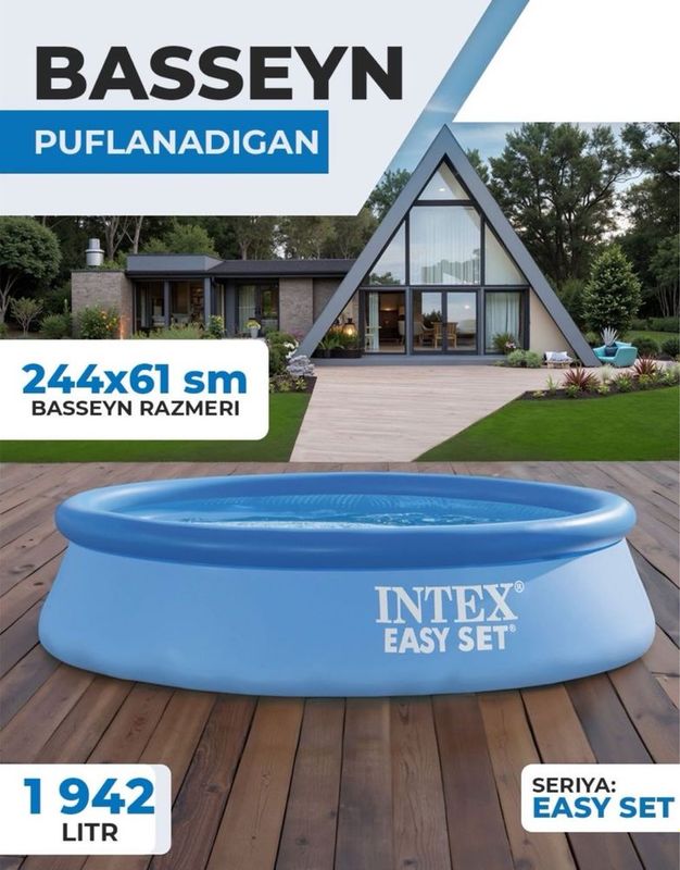 Intex basseyn dona va optimga bonuslar ham bor Intex basseyn dona va optimga bonuslar ham bor