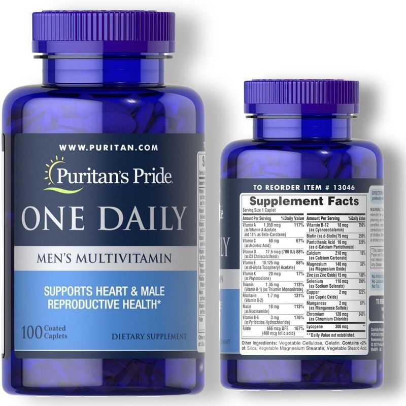 Мультивитамины для мужчин Puritan's Pride One Daily Mens Multivitamin