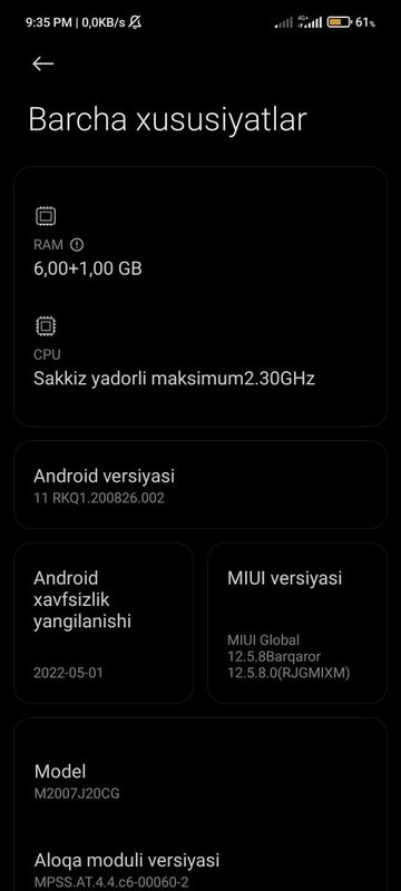 Poco x3 64/6 karobka dakumenti yo